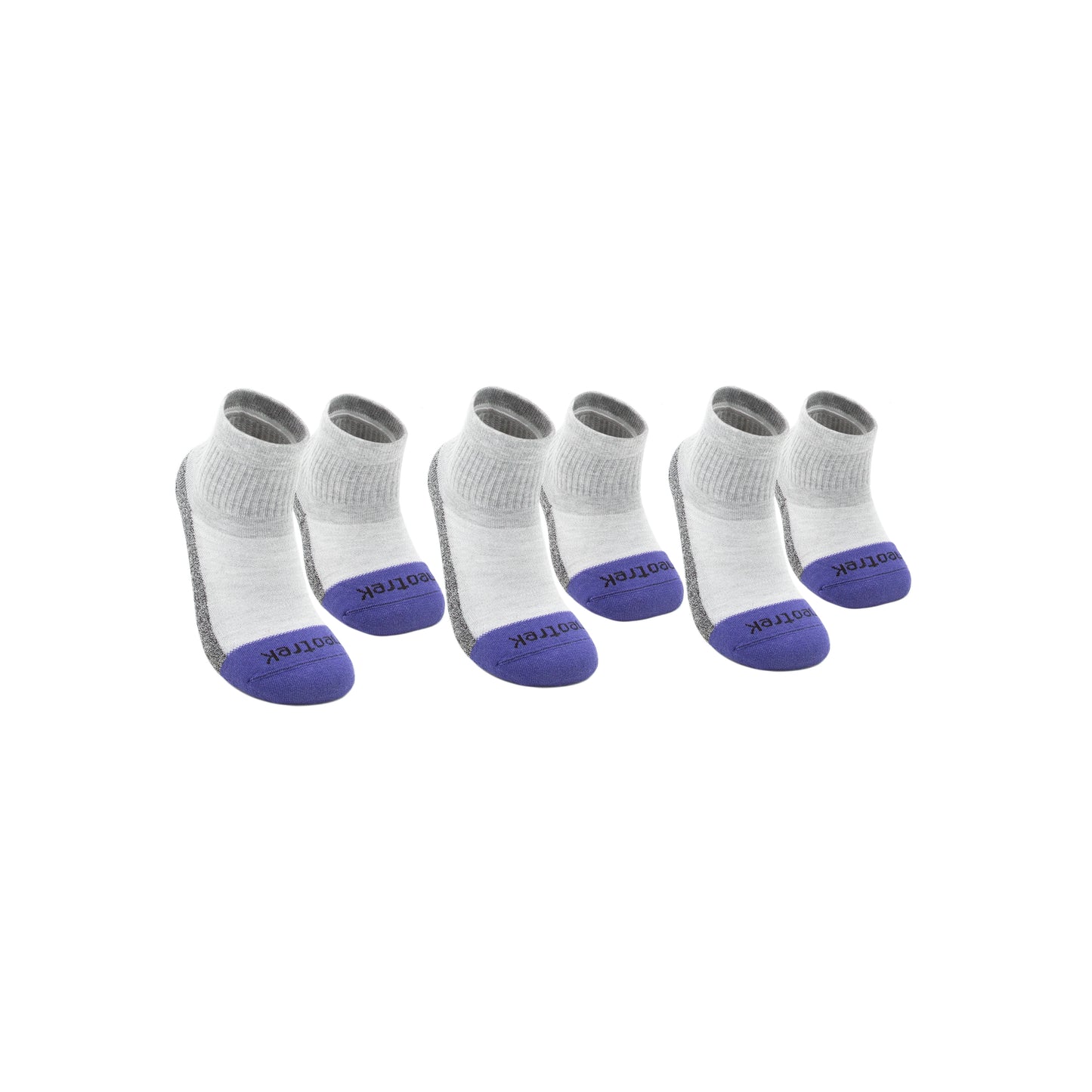 Truer-Fit™ Qtr Crew Socks: Mixed Pair (3pk) - NeoTrek Footwear