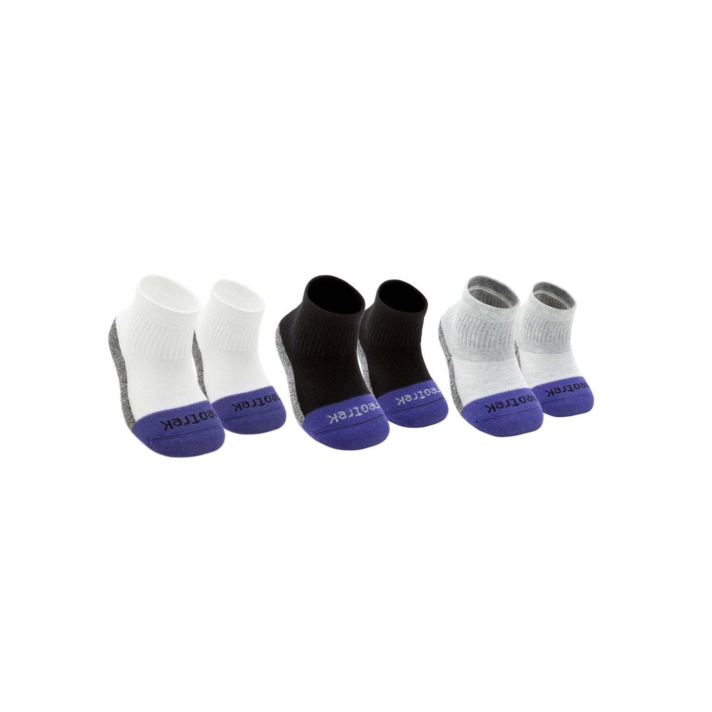 Transmet Qtr Crew Socks: Pair for Bilateral Partial-Foot Amputees (3pk) - NeoTrek Footwear