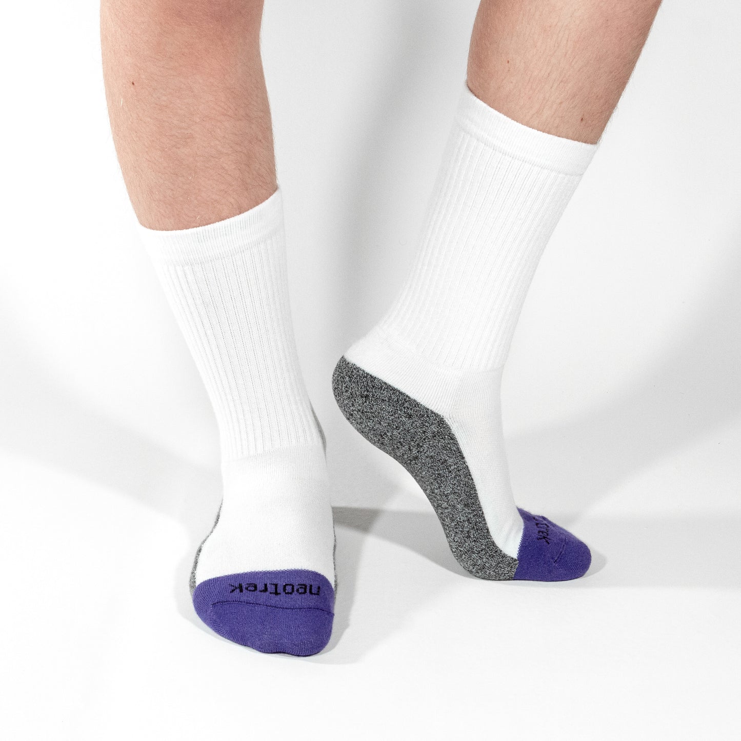 Truer-Fit™ Crew Socks: Standard Length (3pk) - NeoTrek Footwear