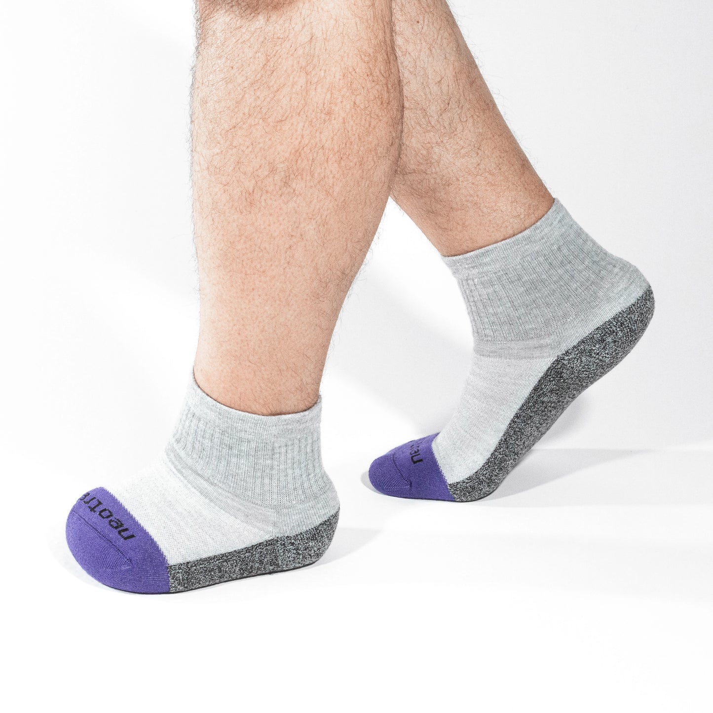 Truer-Fit™ Qtr Crew Socks: Mixed Pair for Partial-Foot Amputees - NeoTrek Footwear