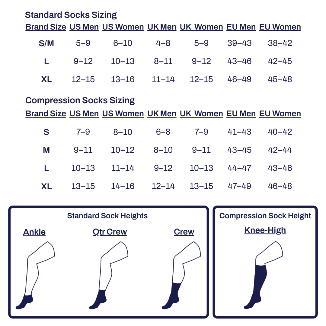 Transmet Qtr Crew Socks: Mixed Pair for Partial-Foot Amputees (1 Transmet Sock, 1 Standard Sock Per Pair)