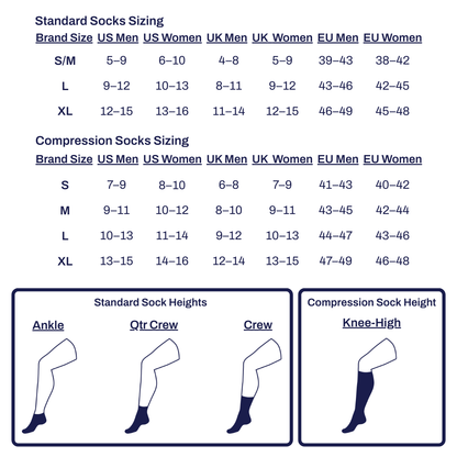 Transmet Qtr Crew Socks: Mixed Pair for Partial-Foot Amputees (1 Transmet Sock, 1 Standard Sock Per Pair)