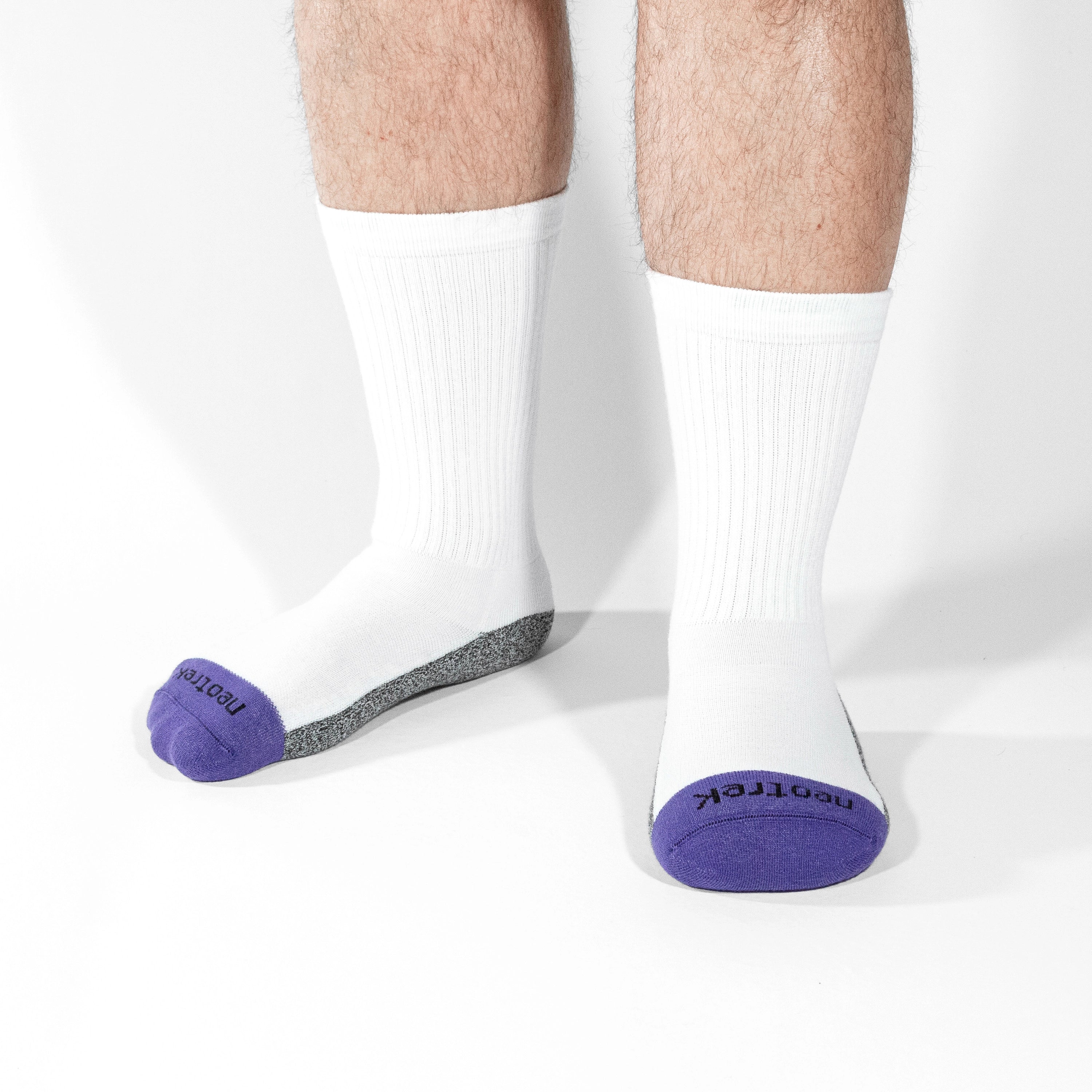 Transmet Crew Socks: Mixed Pair for Partial-Foot Amputees - NeoTrek Footwear