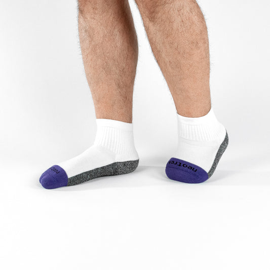 Truer-Fit™ Qtr Crew Socks: Mixed Pair for Partial-Foot Amputees - NeoTrek Footwear